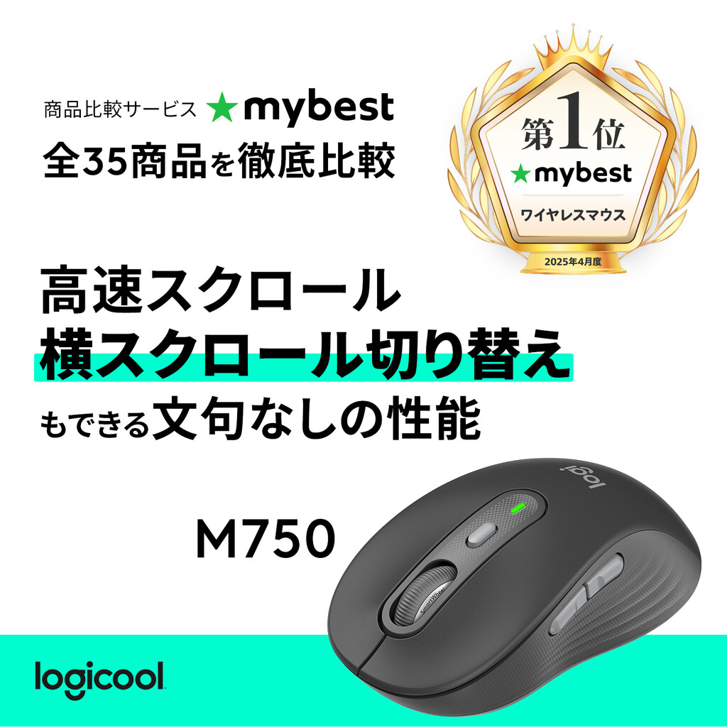 Logitech Signature Plus M750L muis Universeel Rechtshandig RF-draadloos + Bluetooth Optisch 4000 DPI - Afbeelding 7