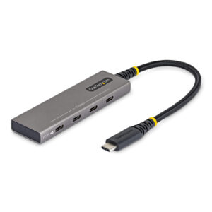 StarTech.com 4 Port USB-C Hub, 10Gbps, 100W PD Charging, 4x USB-C Poorten, Overstroombeveiliging, PCR Aluminium, Voor MacBook/De