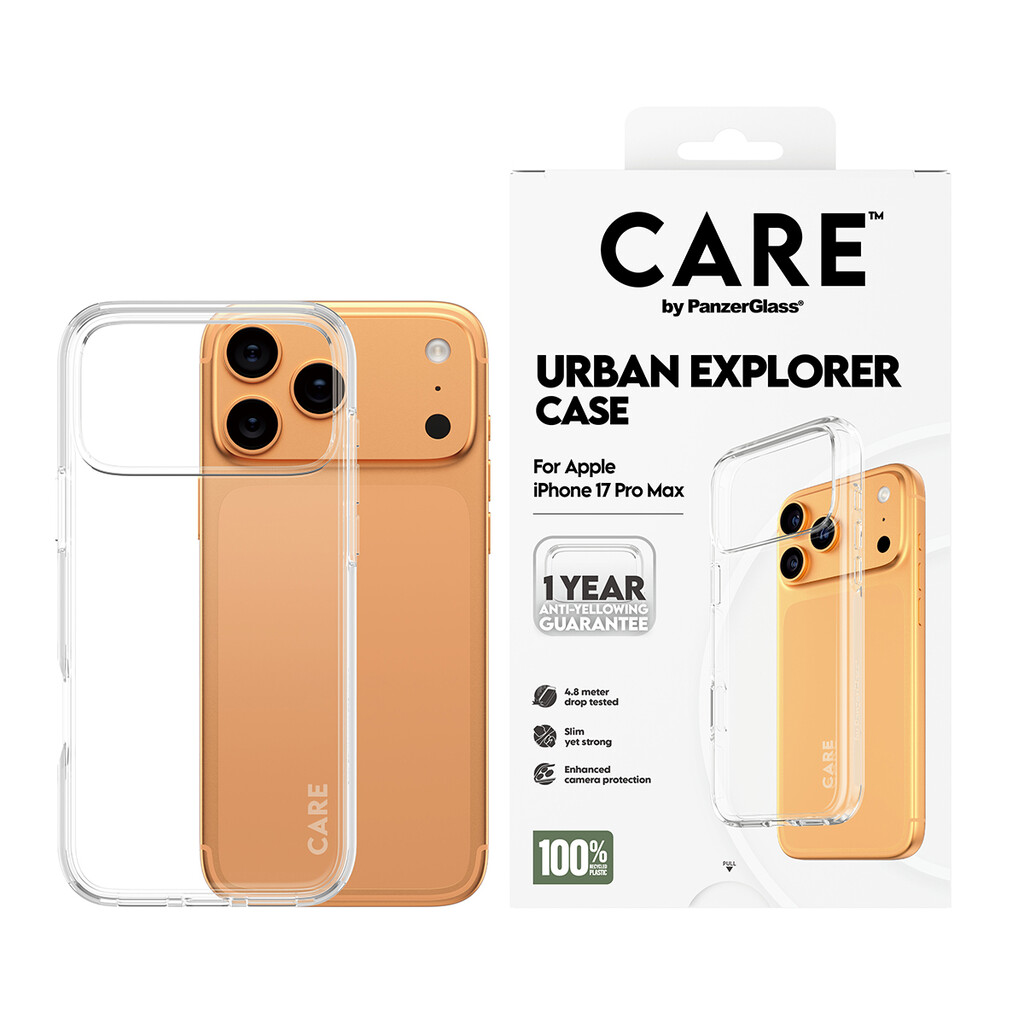 PanzerGlass CARE™ by ® Urban Explorer Case Transparent iPhone 17 Pro Max mobiele telefoon behuizingen Hoes Transparant - Afbeelding 2