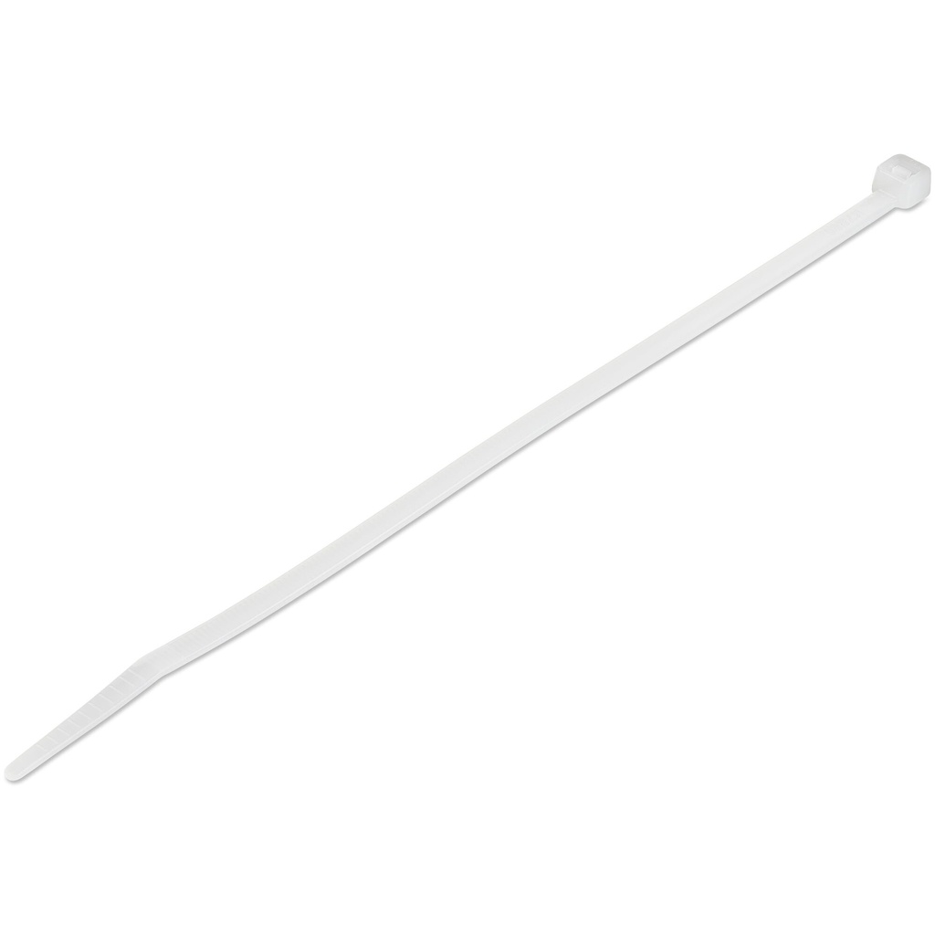 StarTech.com 20 cm Witte Kabelbinders - 4 mm Breed, 55 mm Bundeldiameter, 22 kg Treksterkte - Zelfsluitende Snelbinders uit Nylo