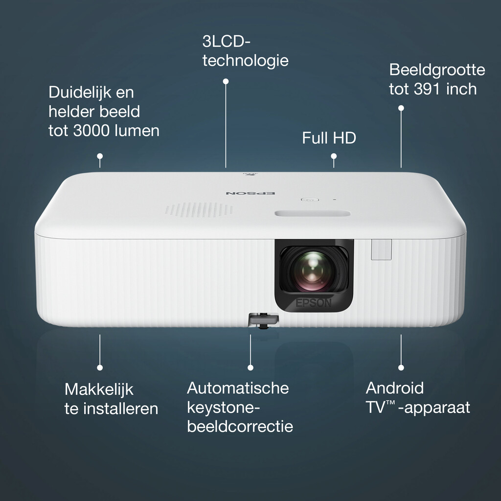 Epson CO-FH02 Smart Full HD-projector, 3000 lumen, scherm van maximaal 391 inch - Afbeelding 3