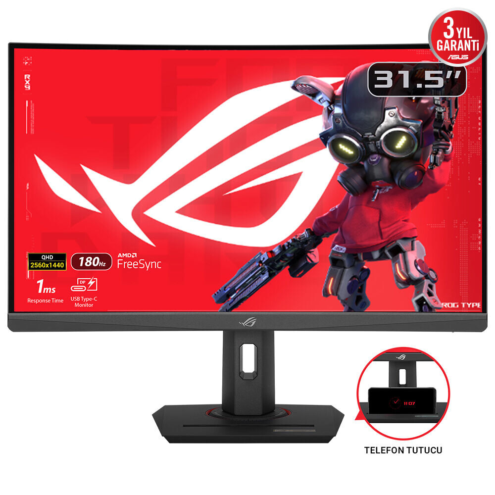ASUS ROG Strix XG32WCS computer monitor 80 cm (31.5") 2560 x 1440 Pixels Quad HD LED Zwart - Afbeelding 6