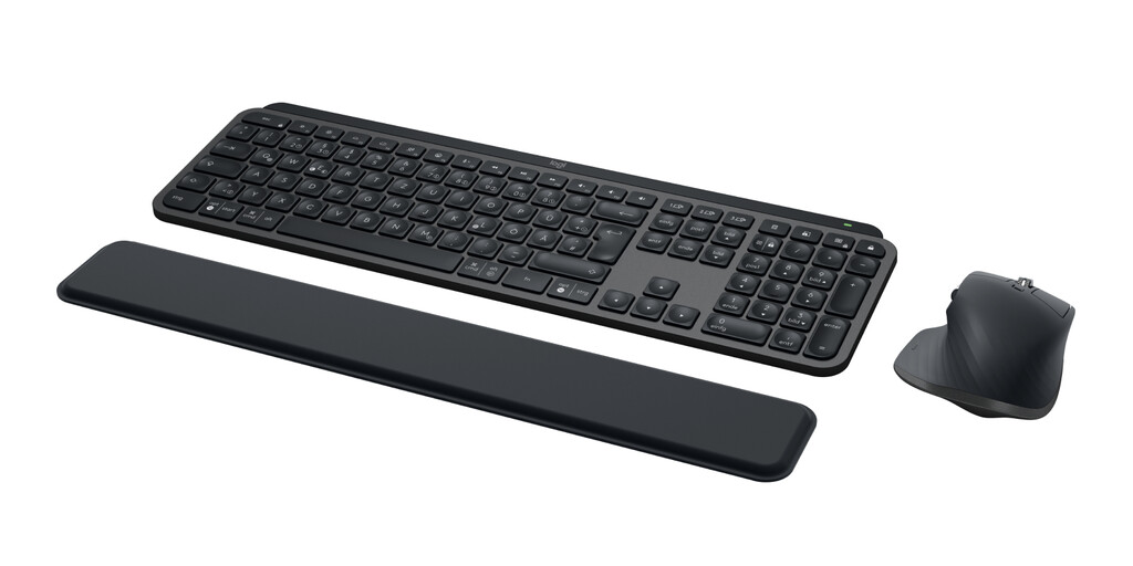 Logitech MX Keys S Combo toetsenbord Inclusief muis Kantoor Bluetooth QWERTZ Duits Grafiet