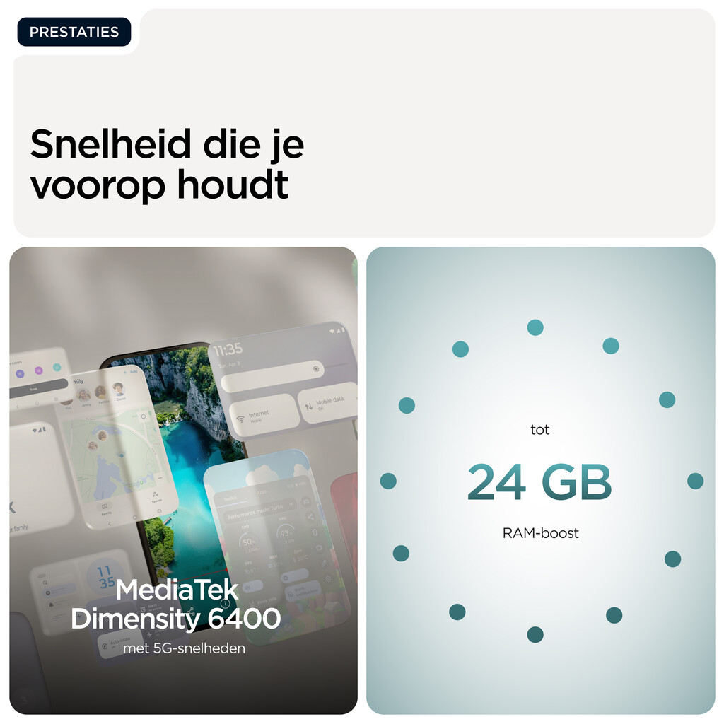 Motorola moto g77 17,3 cm (6.8") Hybride Dual SIM Android 16.0 5G USB Type-C 8 GB 256 GB 5200 mAh Groen - Afbeelding 5