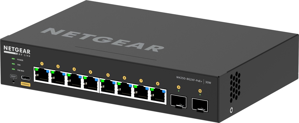 NETGEAR GSM4210PX Managed L2/L3 Gigabit Ethernet (10/100/1000) Power over Ethernet (PoE) Zwart - Afbeelding 8