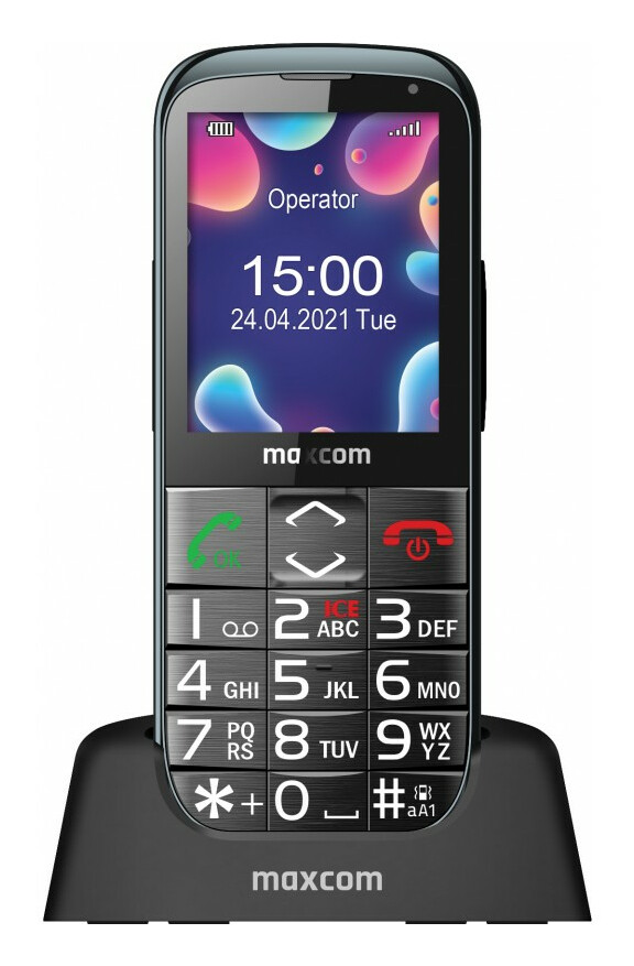 MaxCom MM724 5,59 cm (2.2") 85 g Zwart Seniorentelefoon