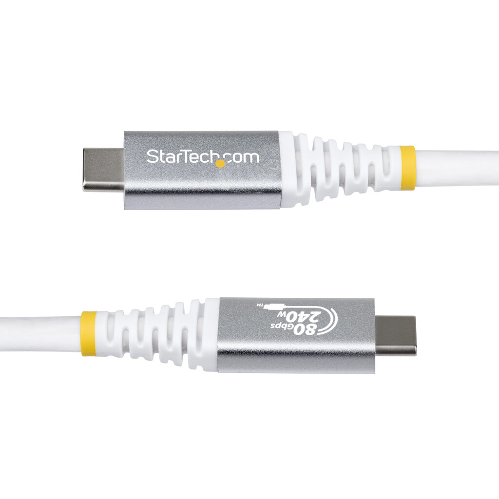 StarTech.com 50cm USB4 Kabel, 80Gbps, USB-IF Gecertificeerde USB-C Kabel, 240W PD, 8K 120Hz/4K 240Hz, DP2.1, DP80, Thunderbolt 4 - Afbeelding 3