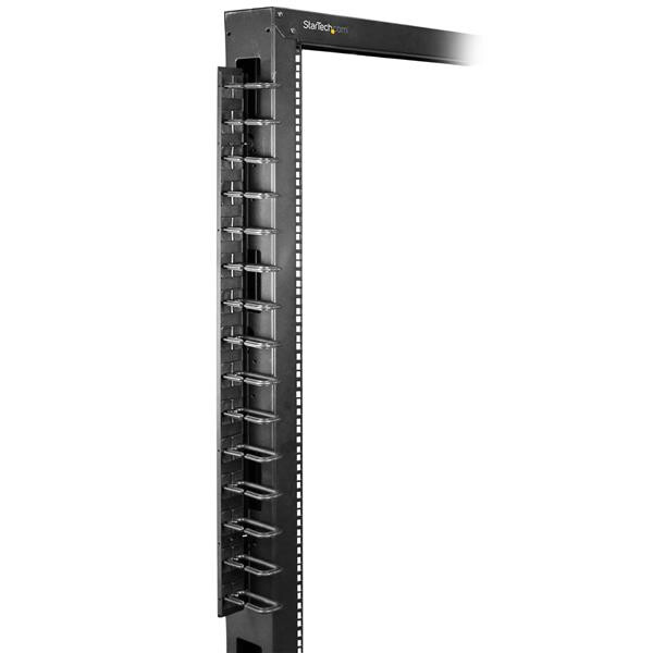 StarTech.com 2-Pack 20U Verticale Server Rack Kabelmanager met D-Ring Haken, 40U Netwerk Rack Kabelorganizer, 2x 91cm Kabelgele - Afbeelding 7