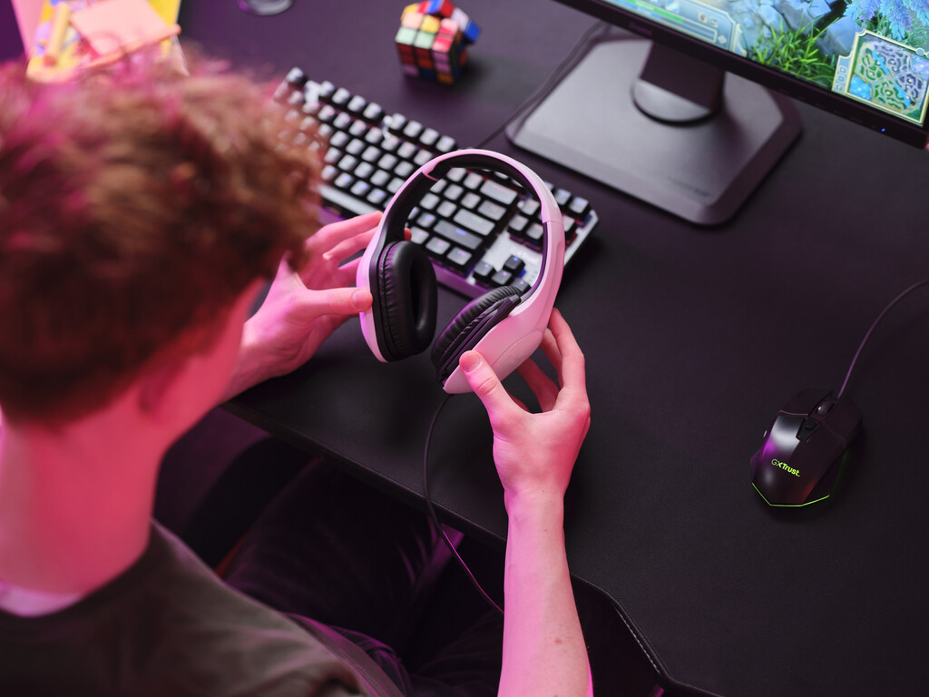 Trust GXT 415W Zirox Gaming Headset - Bedrade gaming koptelefoon – Opklapbare microfoon – 50 mm drivers – Wit - Afbeelding 8