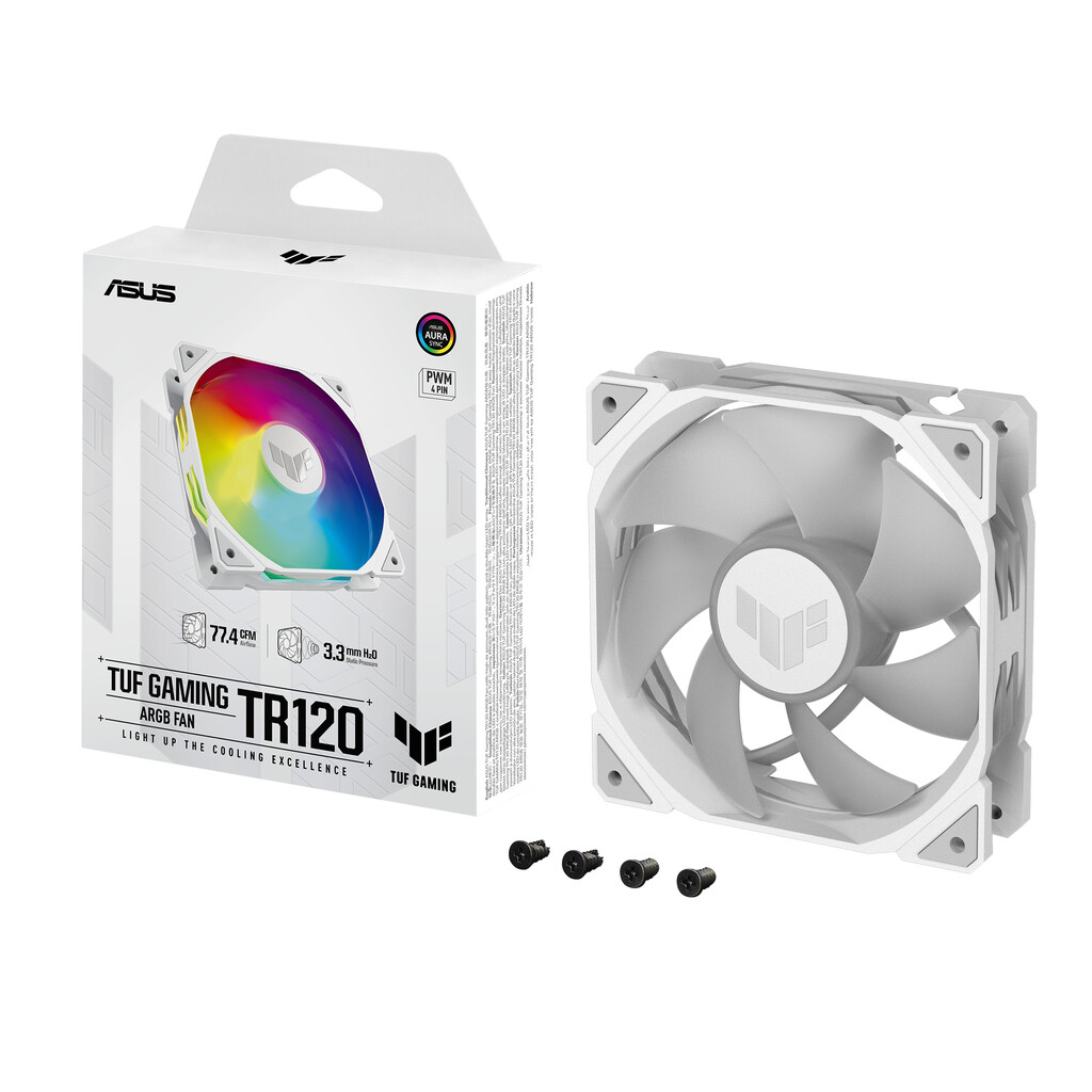ASUS TUF GAMING TR120 ARGB 1-pack White Computer behuizing Luchtkoeler 12 cm Wit - Afbeelding 2