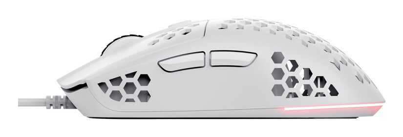 Trust GXT 928W Helox Gaming Muis - Ultralichte gamingmuis – 6 programmeerbare knoppen – 6400 DPI – Wit - Afbeelding 4