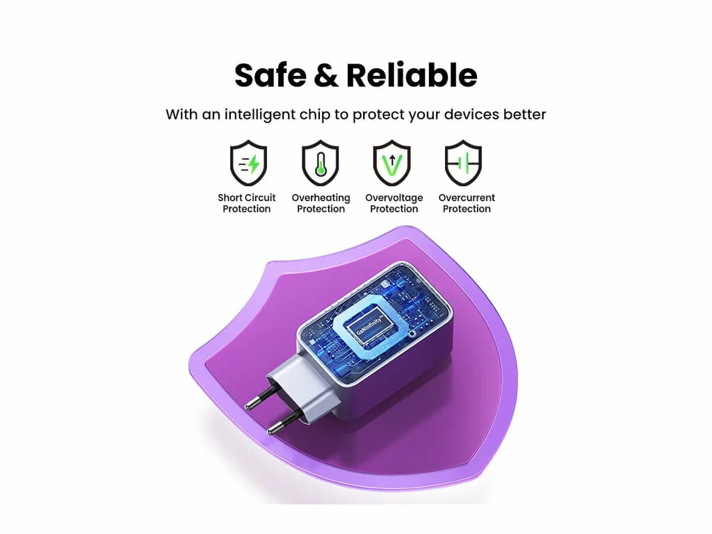 Ugreen Nexode Pro EU 3-Port GaN PD Fast Charger With USB-C Cable Universeel Zwart, Grijs AC Snel opladen Binnen - Afbeelding 4