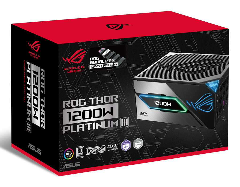 ASUS ROG -THOR-1200P3-GAMING-E power supply unit 1200 W 24-pin ATX ATX Zwart - Afbeelding 11