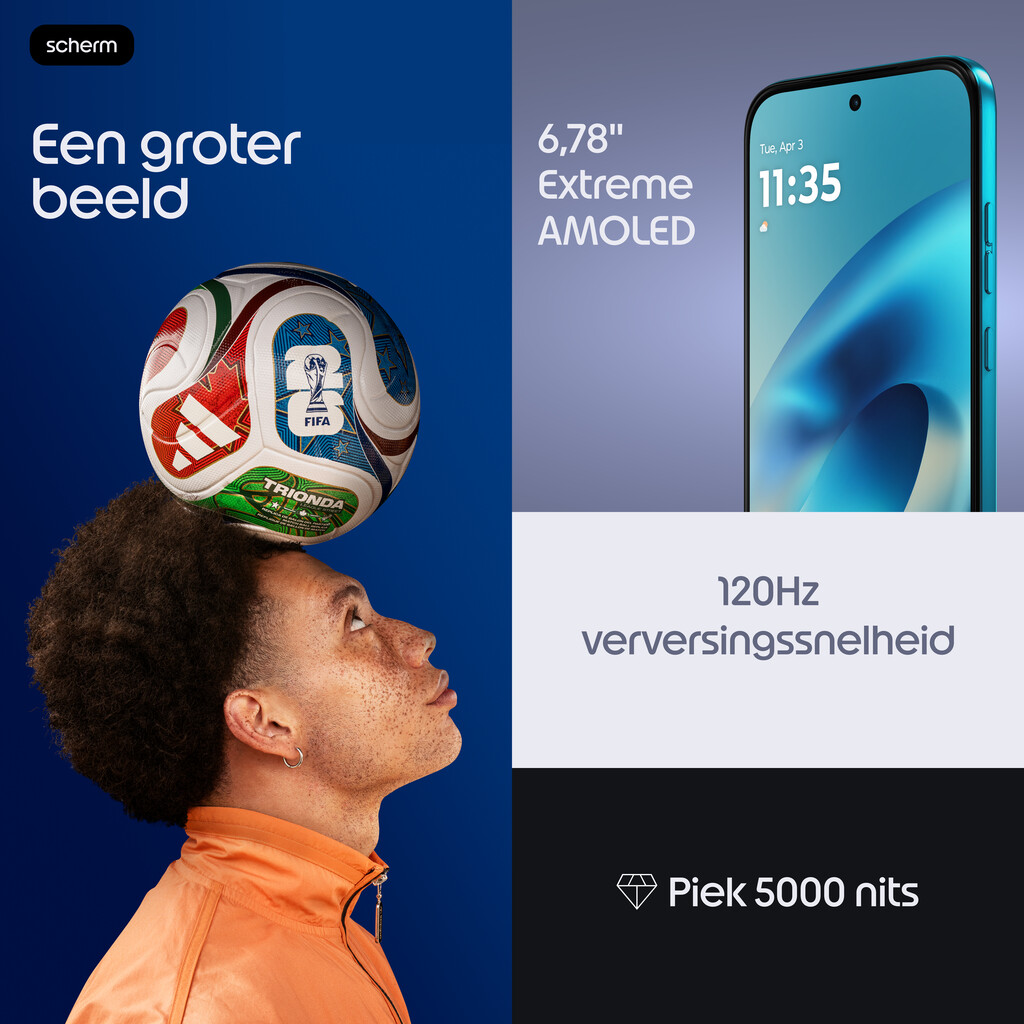 Motorola moto g87 17,2 cm (6.78") Hybride Dual SIM Android 16.0 5G USB Type-C 8 GB 256 GB 5200 mAh Blauw - Afbeelding 7