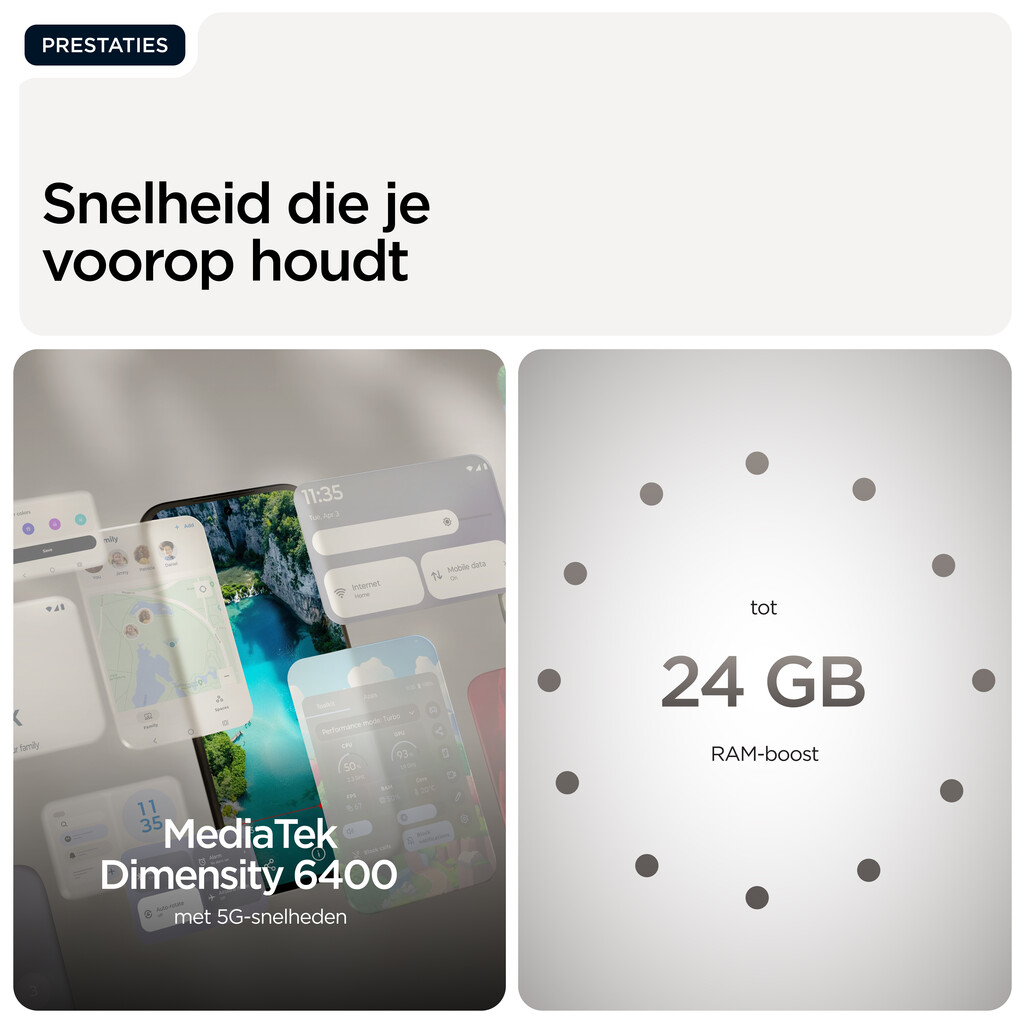 Motorola moto g77 17,3 cm (6.8") Hybride Dual SIM Android 16.0 5G USB Type-C 8 GB 256 GB 5200 mAh Zwart - Afbeelding 5