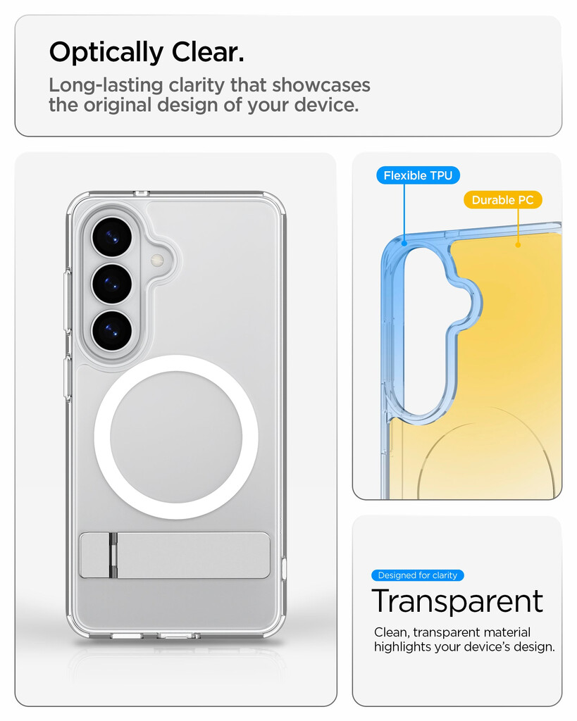 Spigen Ultra Hybrid S (Mag Fit) mobiele telefoon behuizingen 16 cm (6.3") Hoes Transparant, Wit - Afbeelding 10