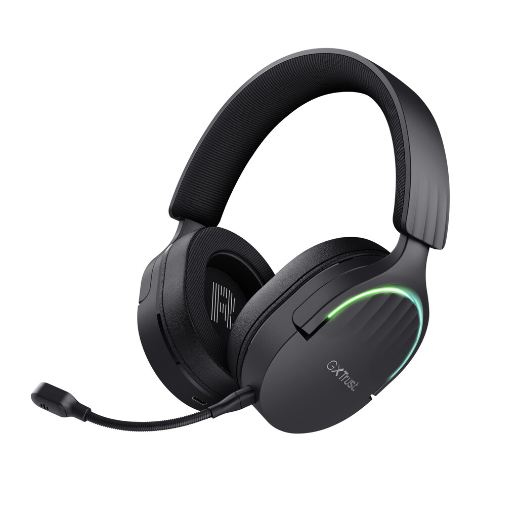 Trust GXT 491 Fayzo Gaming Headset - Draadloze gamingheadset – Bluetooth en USB verbinding – Afneembare microfoon – Zwart - Afbeelding 2