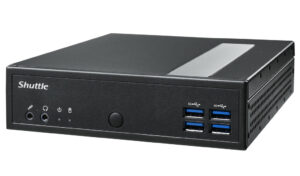 Shuttle XPC slim Barebone DL40N, Intel N150, 1x DDR5, 2x LAN (2x 2.5Gbit), 2xCOM,1xHDMI,1xDP, 1x VGA, ventilatorloos , 24/7 perm
