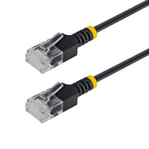 StarTech.com 30cm Ultra Dunne Cat6a Netwerkkabel, Zwart, UTP, 34AWG Pure Koperdraad, Dunne RJ45 Patchkabel, Individueel Getest