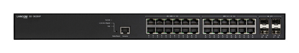 LANCOM GS-3628XP Managed L2/L3 2.5G Ethernet (100/1000/2500) Power over Ethernet (PoE) 1U Zwart