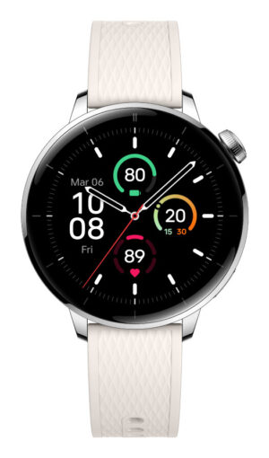 OnePlus Watch 3 43mm 3,35 cm (1.32") AMOLED Digitaal 466 x 466 Pixels Touchscreen Zilver, Titanium Wifi GPS