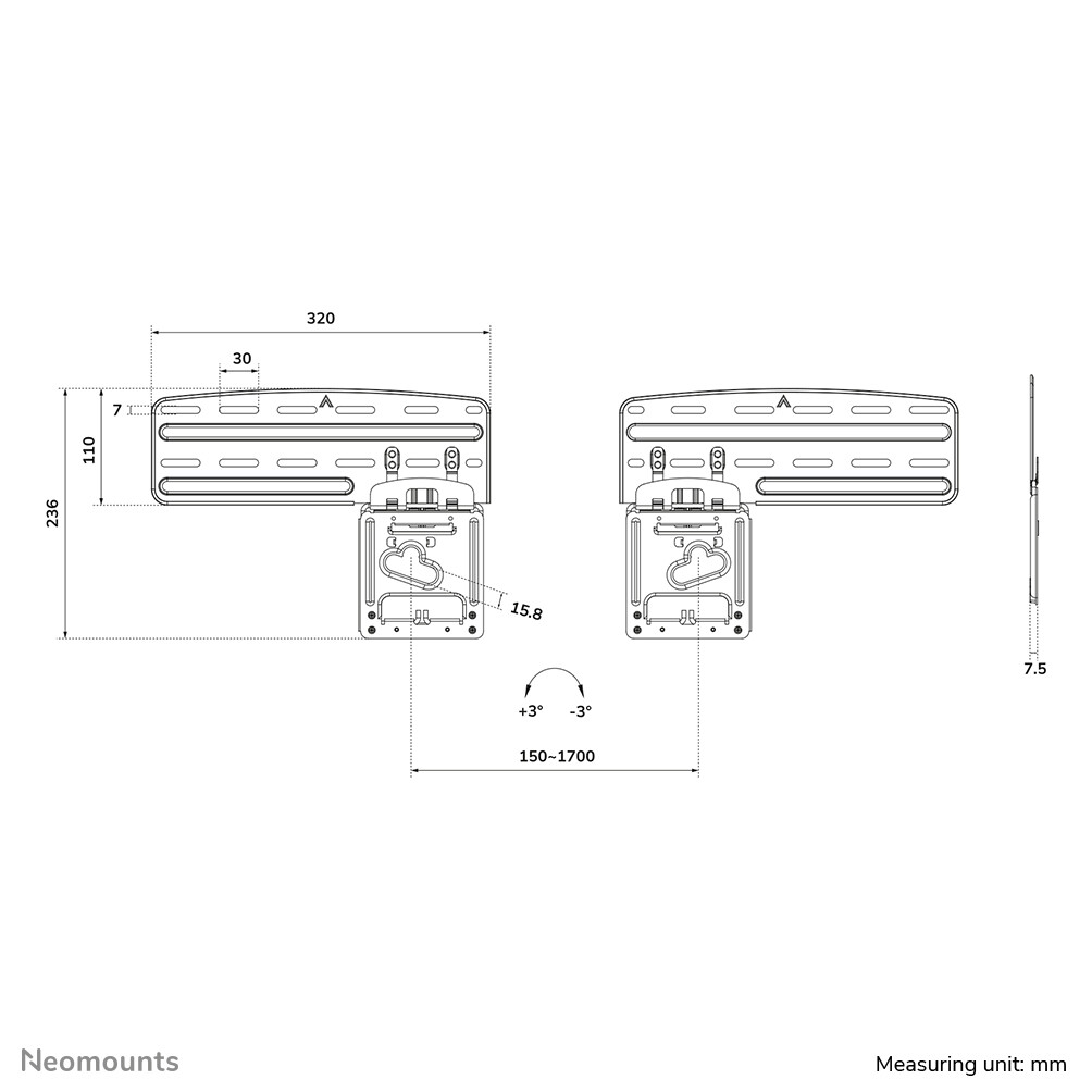 Neomounts WL30-265BL1 TV-beugel wand 43-85" Samsung schermen - ultra-vlak - Afbeelding 18
