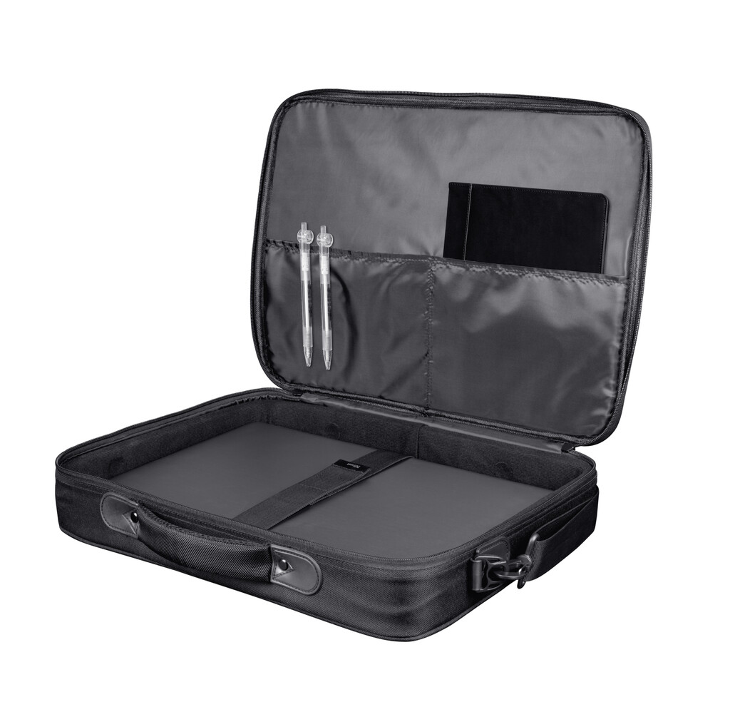 Trust Atlanta Laptop Tas 15,6 inch Eco - Laptop schoudertas – Voor laptops tot 15,6 inch – Gerecycled materiaal – Zwart - Afbeelding 6