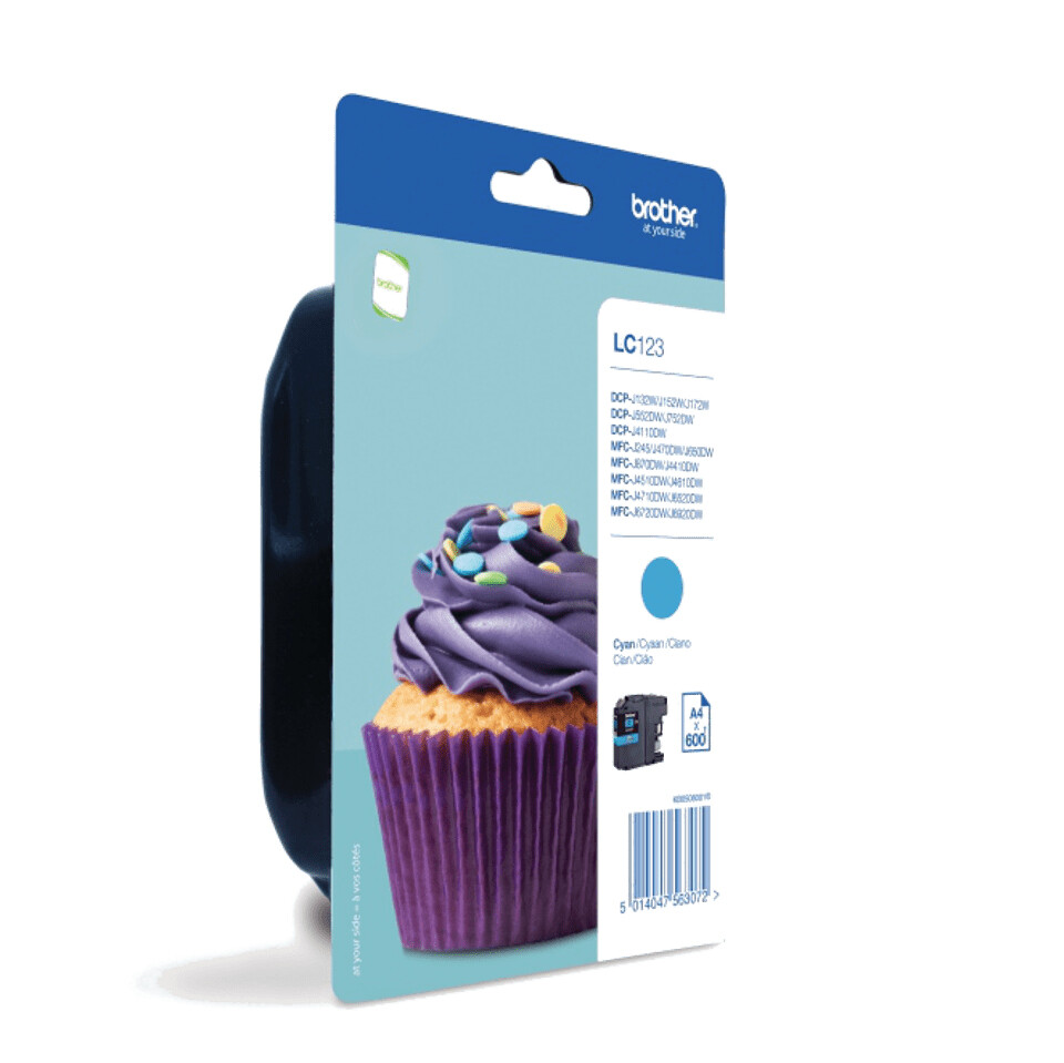 Brother LC123CBP inktcartridge 1 stuk(s) Origineel Cyaan - Afbeelding 2