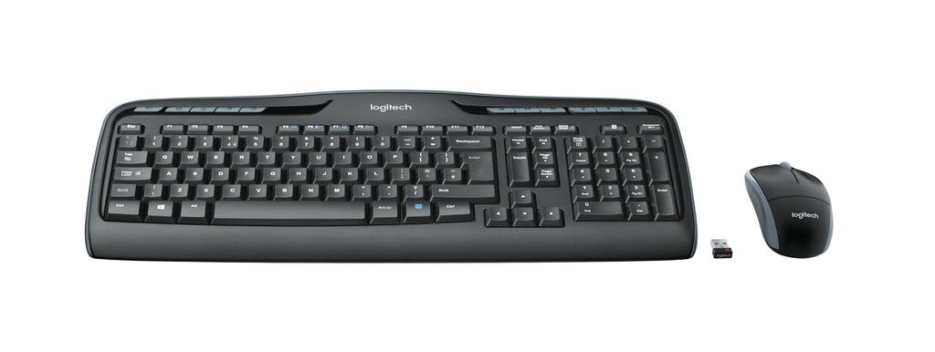 Logitech MK330 toetsenbord Inclusief muis Kantoor USB QWERTZ Duits Zwart