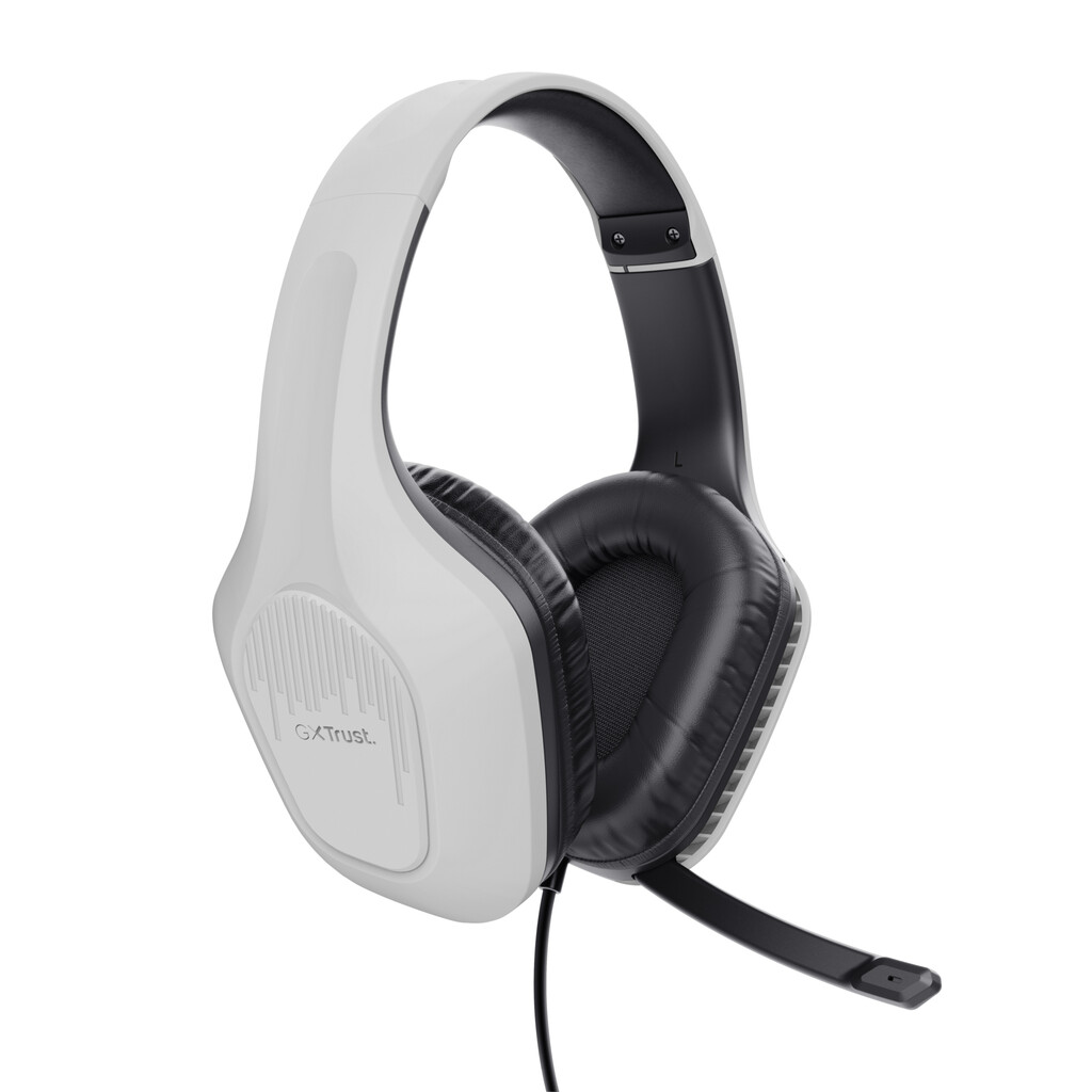 Trust GXT 415W Zirox Gaming Headset - Bedrade gaming koptelefoon – Opklapbare microfoon – 50 mm drivers – Wit - Afbeelding 2
