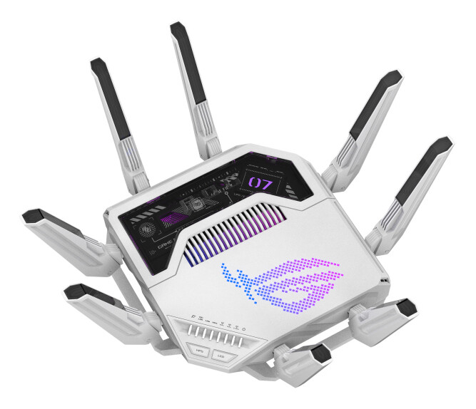 ASUS ROG Rapture GT-BE19000AI draadloze router 10 Gigabit Ethernet Tri-band (2,4 GHz / 5 GHz / 6 GHz) Wit - Afbeelding 5