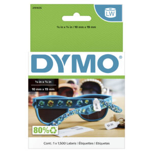 DYMO Authentieke LW 2-Up Prijskaartlabels | 10 mm x 19 mm | Labels voor LabelWriter-labelprinters | 1 rol met 1500 prijskaartsti