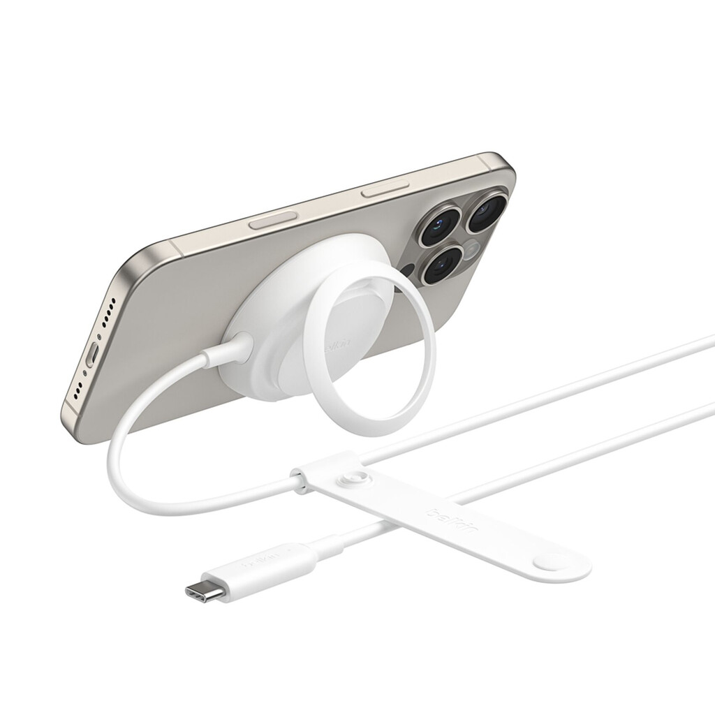 Belkin WIA014hqWH Hoofdtelefoons, Smartphone Wit USB Draadloos opladen Snel opladen Binnen