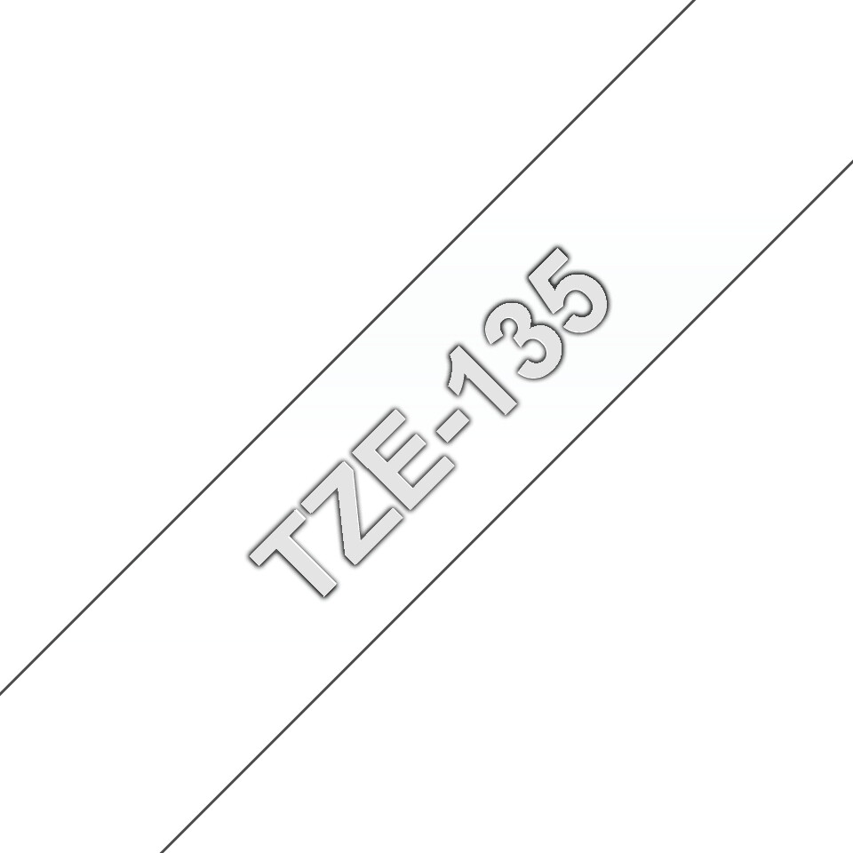 Brother TZE-135 labelprinter-tape Wit op transparant
