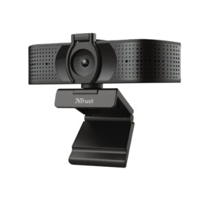 Trust Teza 4K Webcam - Ultra HD webcam – 3840 x 2160 resolutie – Dubbele microfoon – Zwart