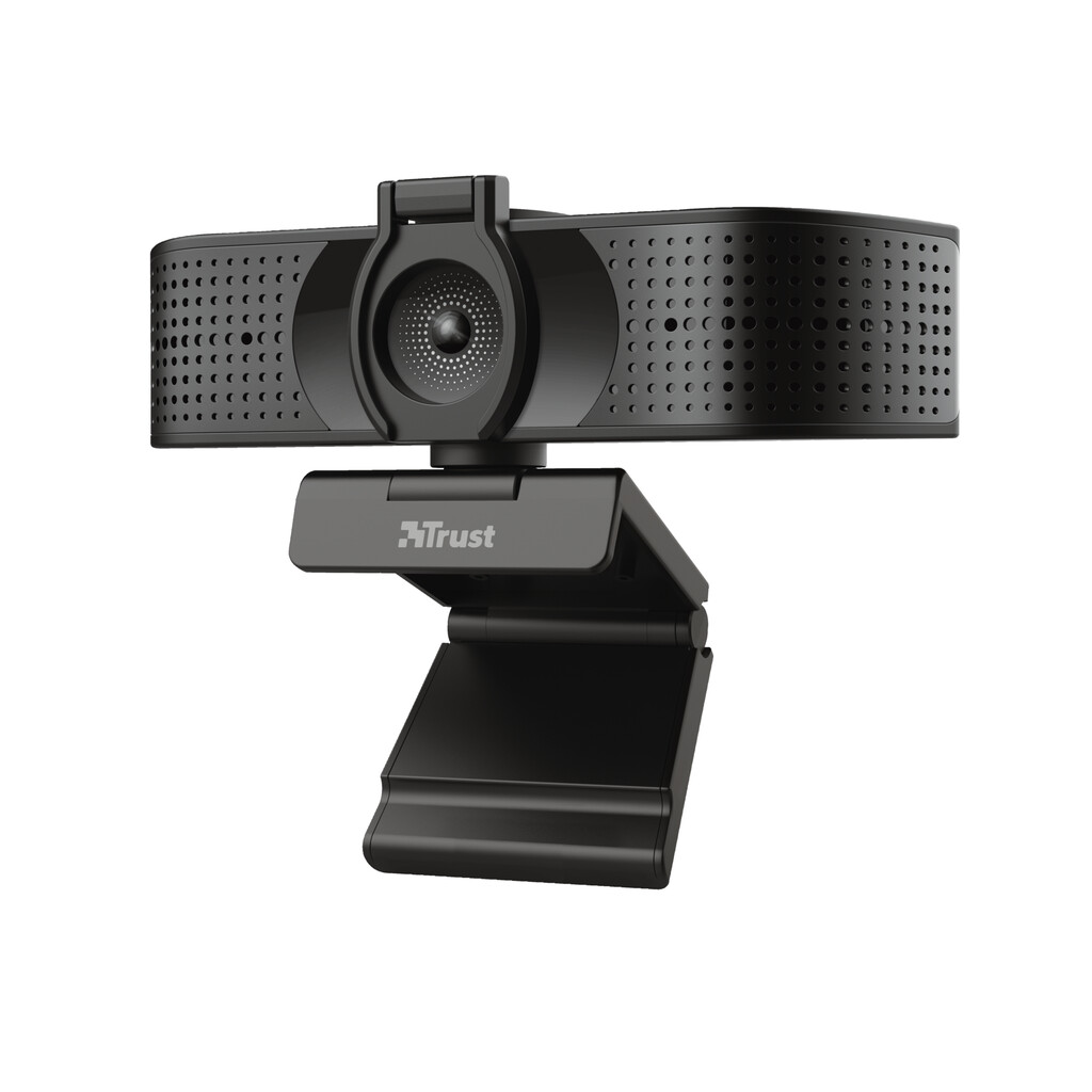 Trust Teza 4K Webcam - Ultra HD webcam – 3840 x 2160 resolutie – Dubbele microfoon – Zwart
