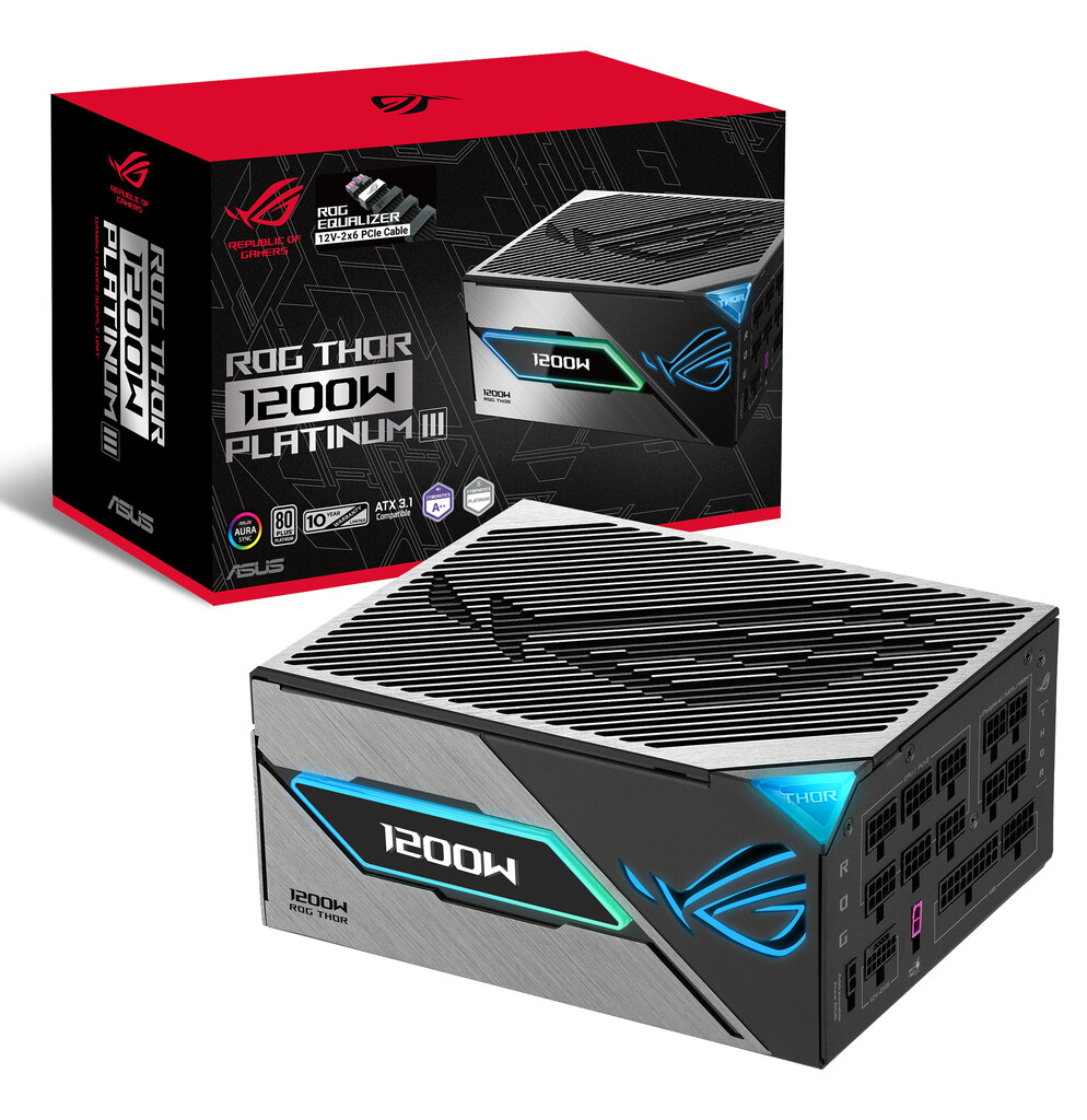 ASUS ROG -THOR-1200P3-GAMING-E power supply unit 1200 W 24-pin ATX ATX Zwart - Afbeelding 12