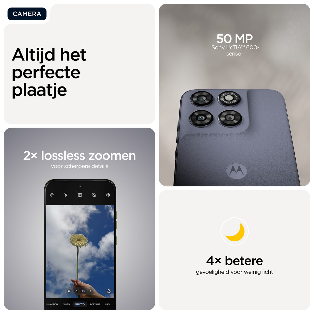 Motorola moto g67 17,3 cm (6.8") Hybride Dual SIM Android 16.0 5G USB Type-C 4 GB 256 GB 5200 mAh Grijs - Afbeelding 6