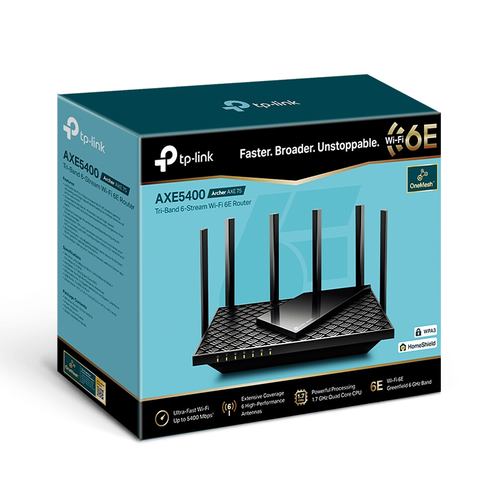 TP-Link Archer AX5400 draadloze router Gigabit Ethernet Tri-band (2,4 GHz / 5 GHz / 6 GHz) Zwart - Afbeelding 2