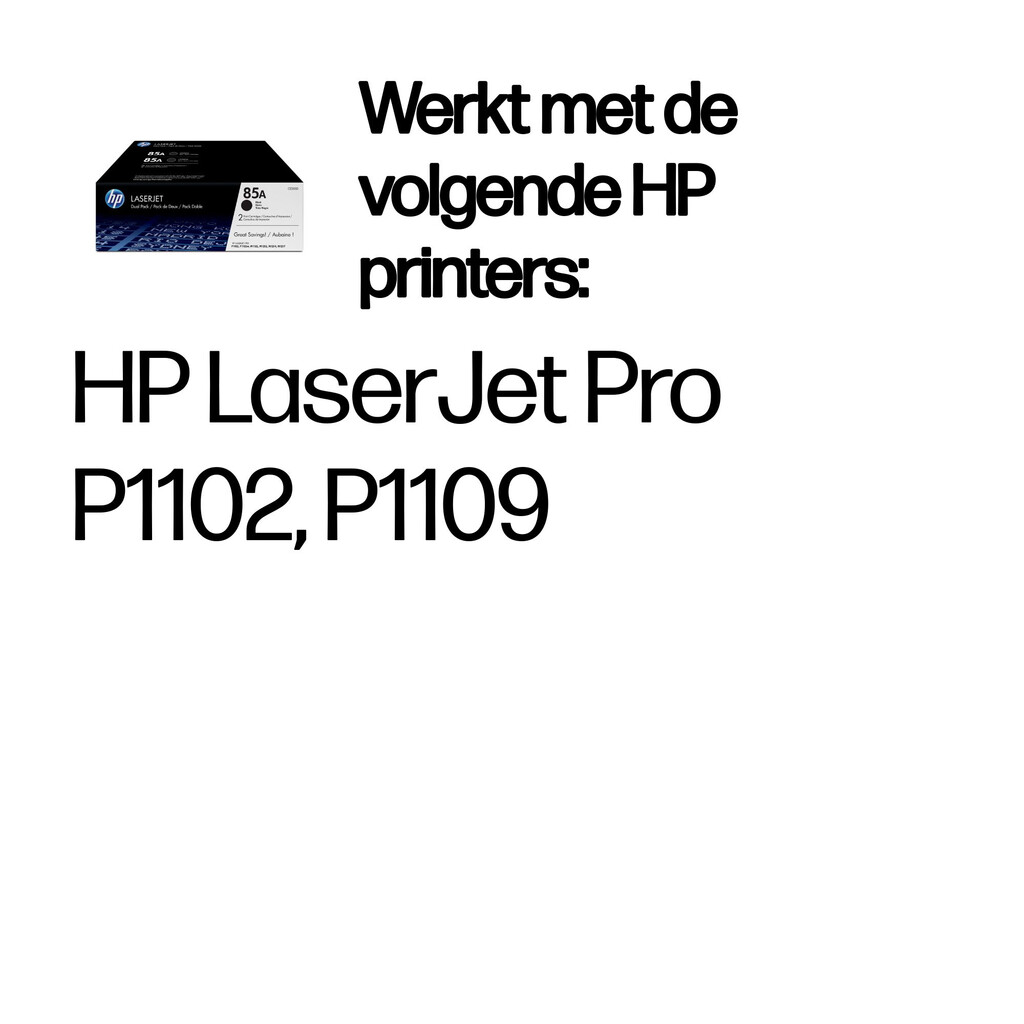 HP 85A originele zwarte LaserJet tonercartridge, 2-pack - Afbeelding 2