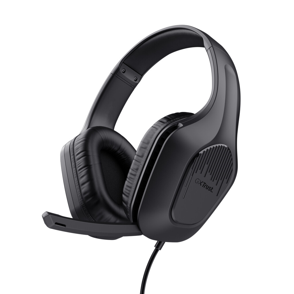 Trust GXT 415 Zirox Lichtgewicht gaming‑headset – gaming headset – bedrade headset – inklapbare microfoon – Zwart