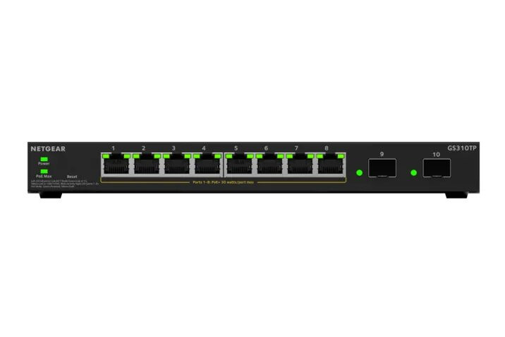 NETGEAR GS310TPv2 Managed L2/L3 Gigabit Ethernet (10/100/1000) Power over Ethernet (PoE) Desktop Zwart - Afbeelding 2