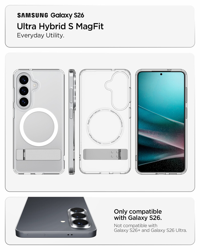 Spigen Ultra Hybrid S (Mag Fit) mobiele telefoon behuizingen 16 cm (6.3") Hoes Transparant, Wit - Afbeelding 8