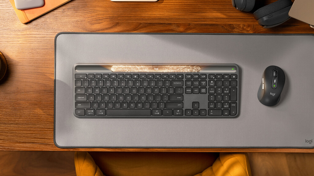 Logitech Signature Slim Solar + K980 toetsenbord Universeel RF-draadloos + Bluetooth QWERTY Deens, Fins, Noors, Zweeds Grafiet - Afbeelding 8