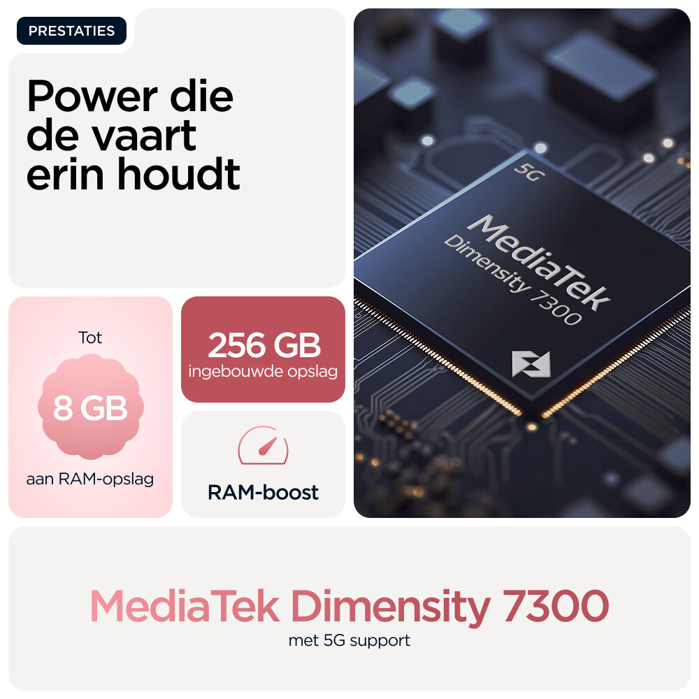 Motorola moto g86 5G 16,9 cm (6.67") Dual SIM Android 15 USB Type-C 8 GB 256 GB 5200 mAh Roze - Afbeelding 10