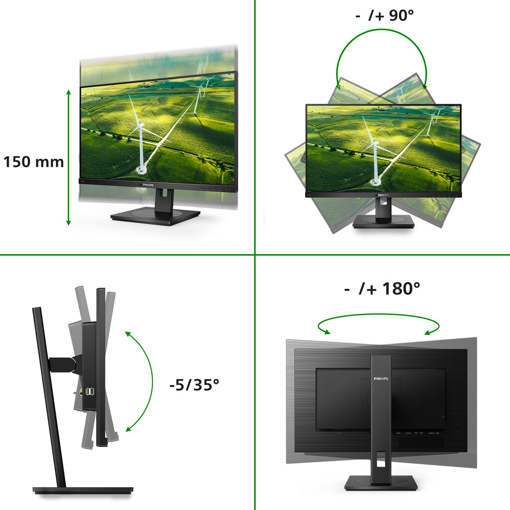 Philips 242B1G/00 computer monitor 60,5 cm (23.8") 1920 x 1080 Pixels Full HD LED Zwart - Afbeelding 8