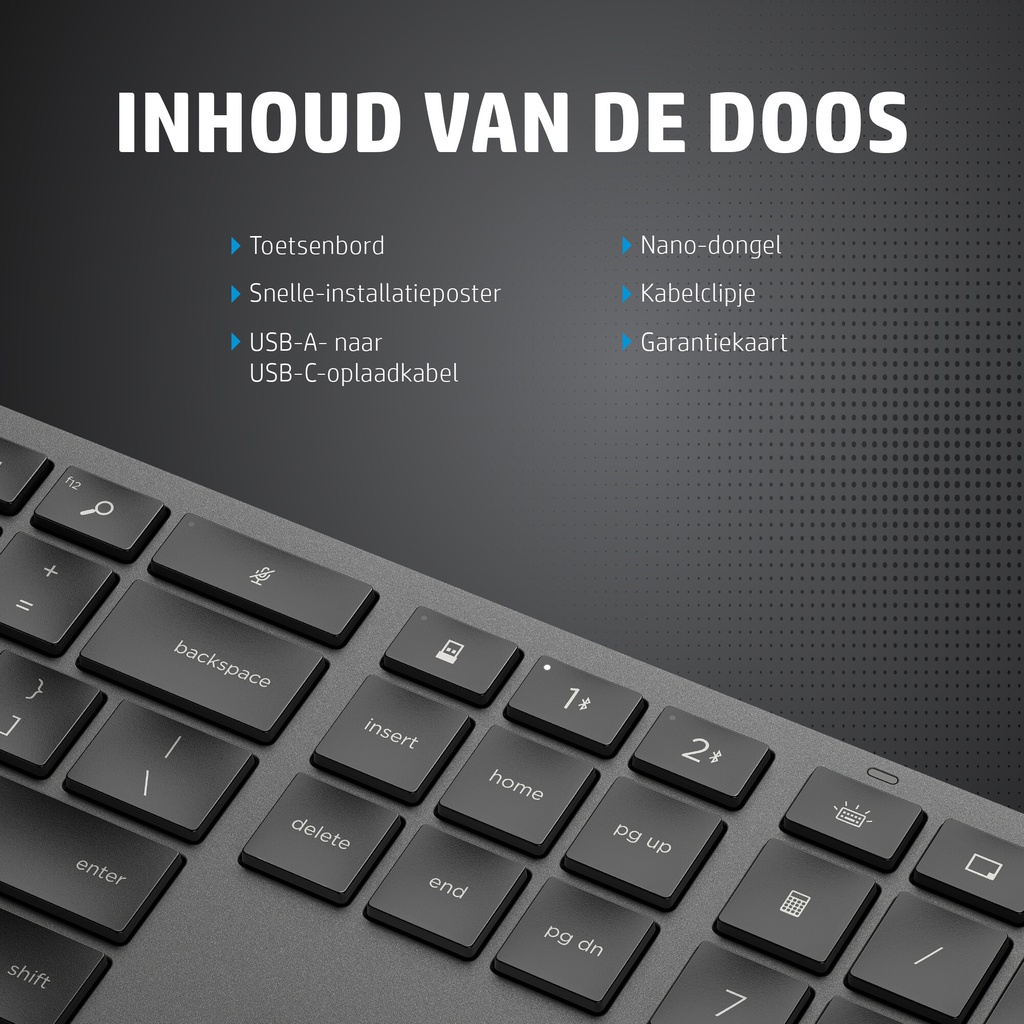 HP 975 dual-mode draadloos toetsenbord - Afbeelding 16
