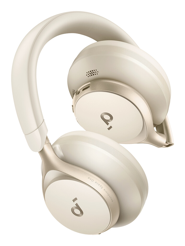 Soundcore Space One Headset Bedraad en draadloos Hoofdband Oproepen/muziek Bluetooth Crème - Afbeelding 4