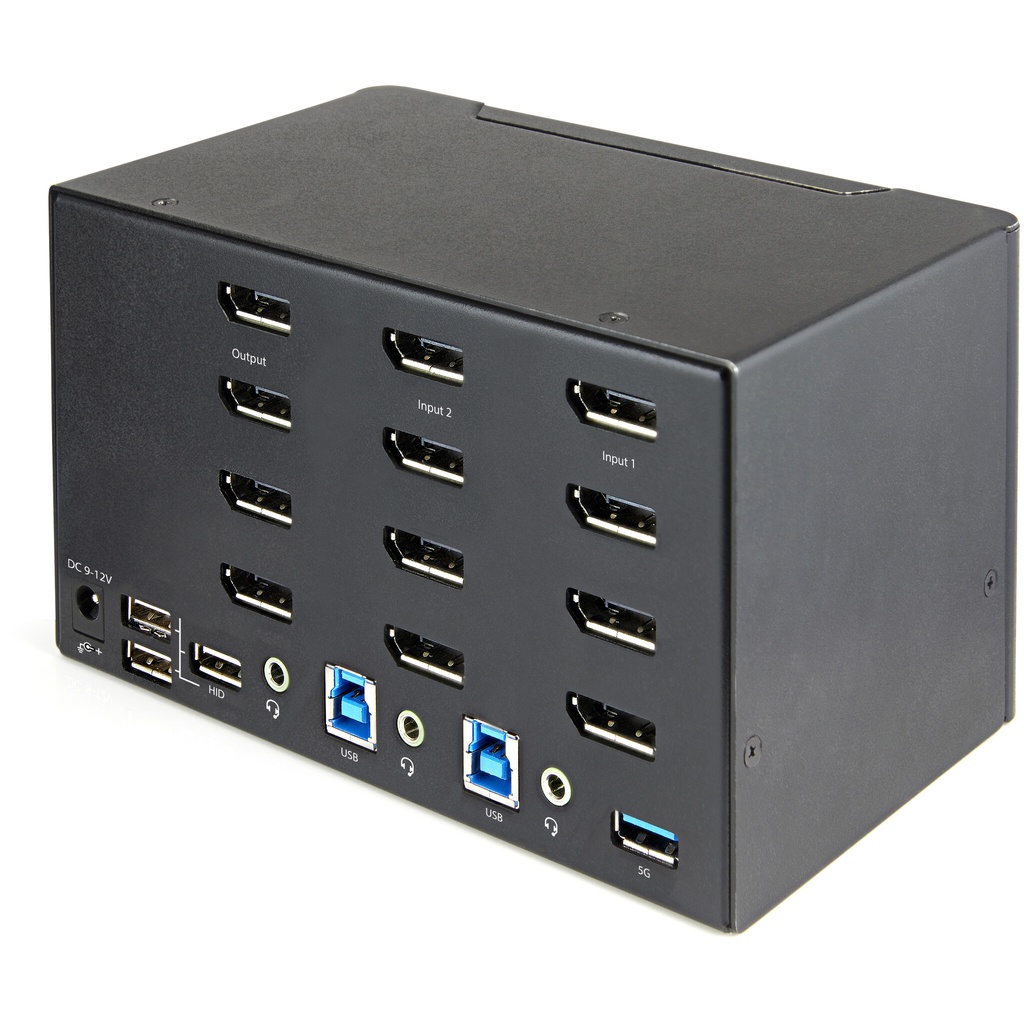 StarTech.com 2 Port Quad Monitor DisplayPort KVM Switch - 4K 60Hz UHD HDR - Desktop 4K DP 1.2 KVM met 2 Port USB 3.0 Hub (5Gbps) - Afbeelding 2
