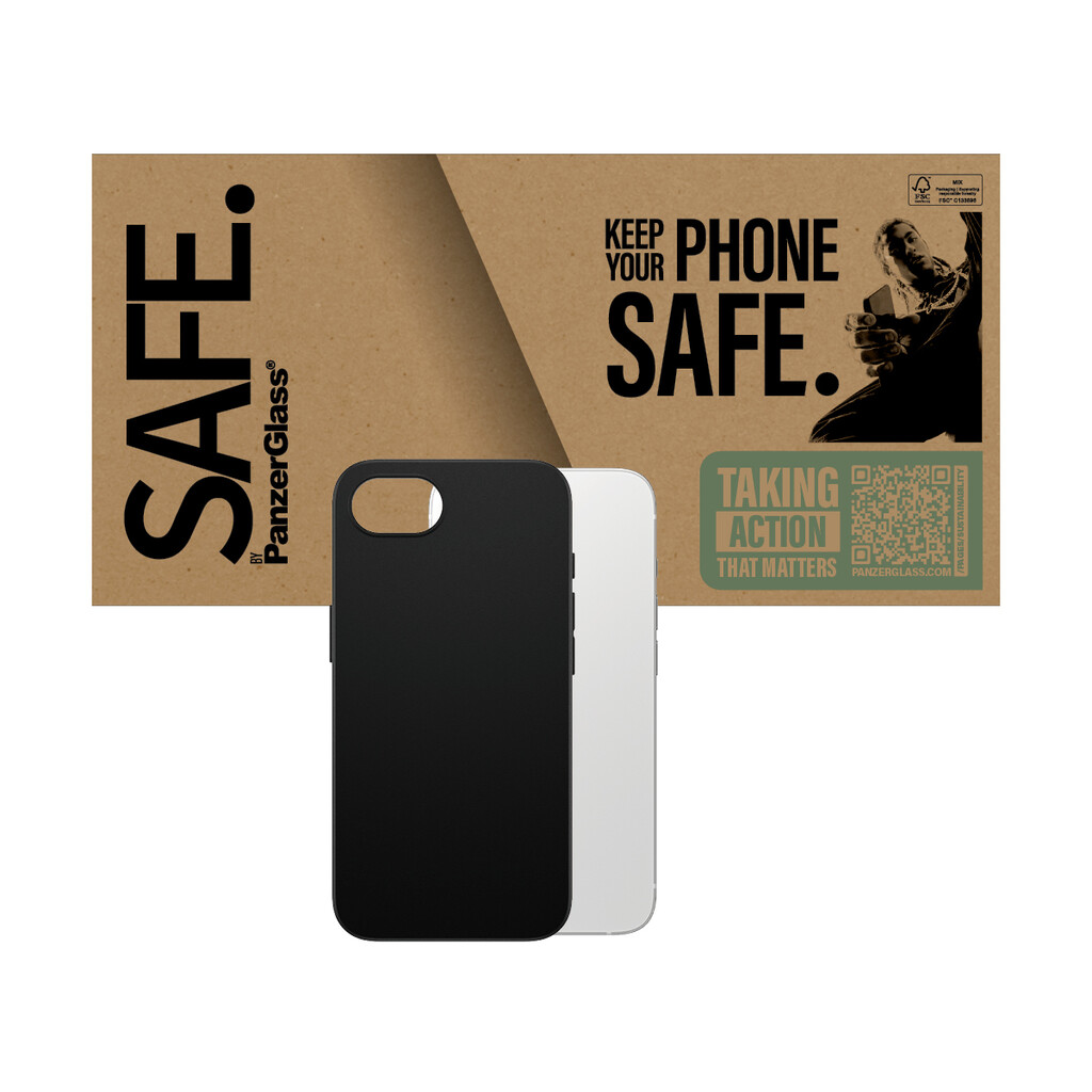 PanzerGlass SAFE. by ® TPU Case Black iPhone 17e | 16e mobiele telefoon behuizingen Hoes Zwart - Afbeelding 2
